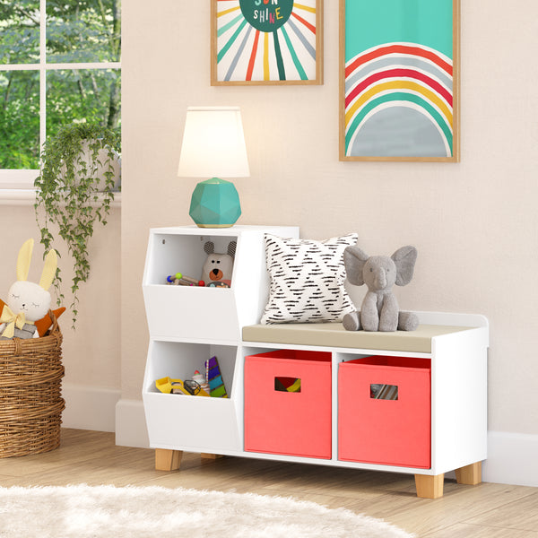 Kids Catch-All Multi-Cubby Storage Bench – RiverRidge® Home