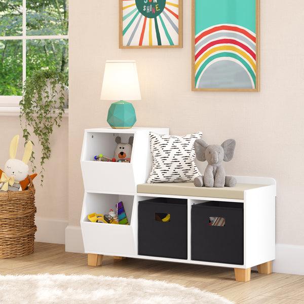 Kids Catch-All Multi-Cubby Storage Bench – RiverRidge® Home