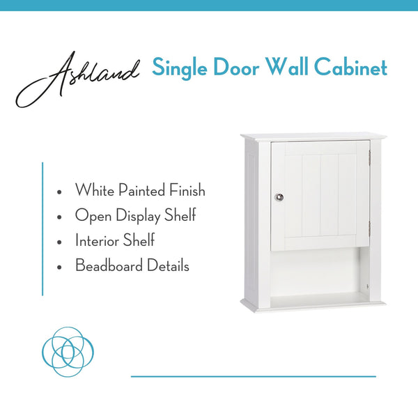 Ashland Single Door Wall Cabinet – RiverRidge® Home