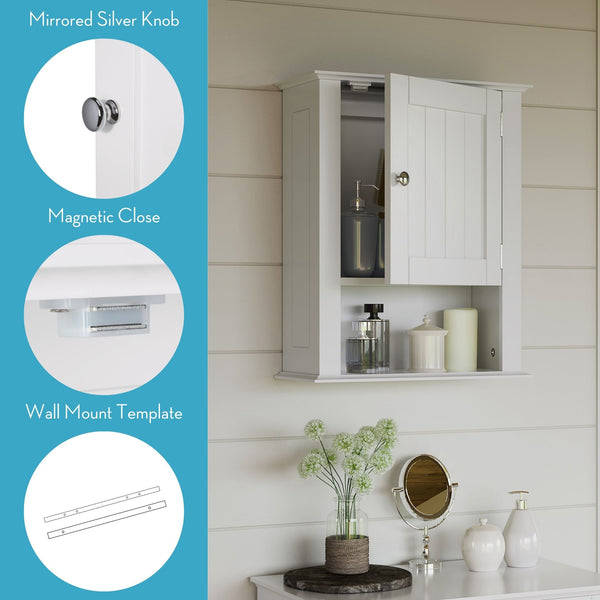 Ashland Single Door Wall Cabinet – RiverRidge® Home