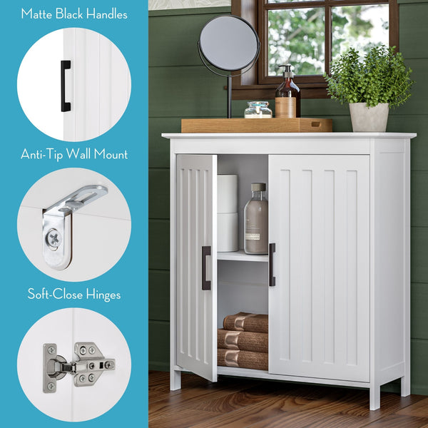 ロメロブリット　セラミックハートクリーム&シュガーセットwithトレイ Monroe Two-Door Floor Cabinet – RiverRidge® Home