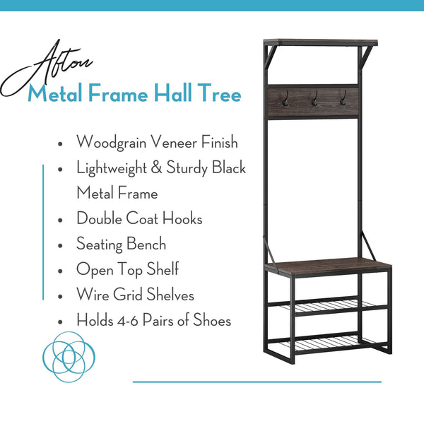 Afton Metal Frame Hall Tree – RiverRidge® Home