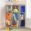 RiverRidge Home Kids Gray toy storage corner cabinet with cubbies