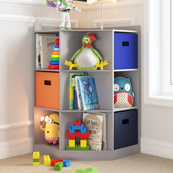 Space-Efficient Kids Storage Organizer for Small Bedrooms, Corner Shelf,  Natural, 1 Unit - Kroger