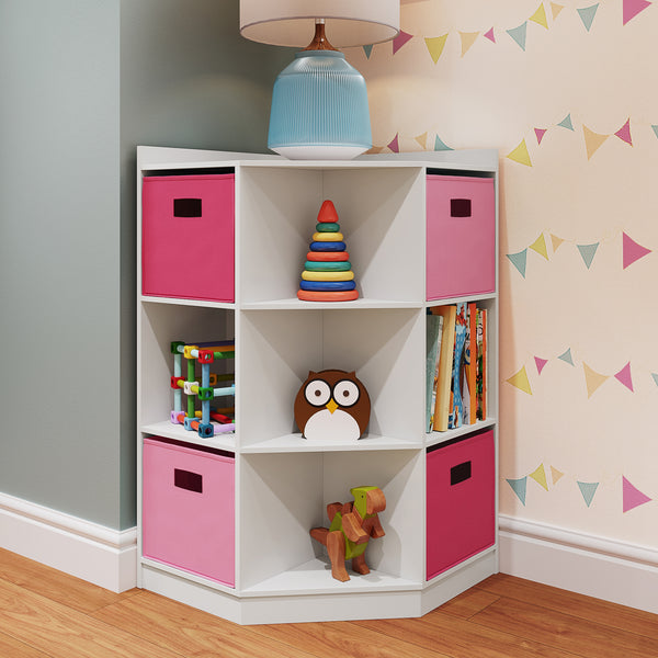Space-Efficient Kids Storage Organizer for Small Bedrooms, Corner Shelf,  Natural, 1 Unit - Kroger