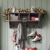 Woodbury Wall Shelf with Cubbies and Hooks
