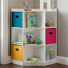 kids toy storage corner cabinet with cubbies