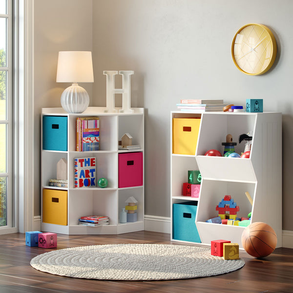 Kids Cube Storage Shelves with Bins and Large Storage for Kids