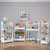 Kids 4-Tier 24in Ladder Shelf with Toy Organizer
