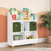 Kids Catch-All Multi-Cubby 35in Toy Organizer with Bookrack