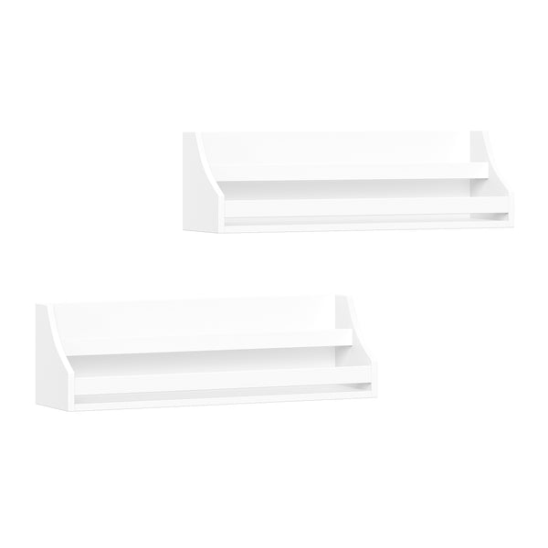 Kids Book Nook Wall Bookshelf - White (2 Pack)