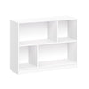 Kids Horizontal Bookcase with Cubbies - White