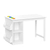 Kids Art Activity Table with Storage - White