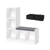 Kids 5 Cubby Storage Bench - White
