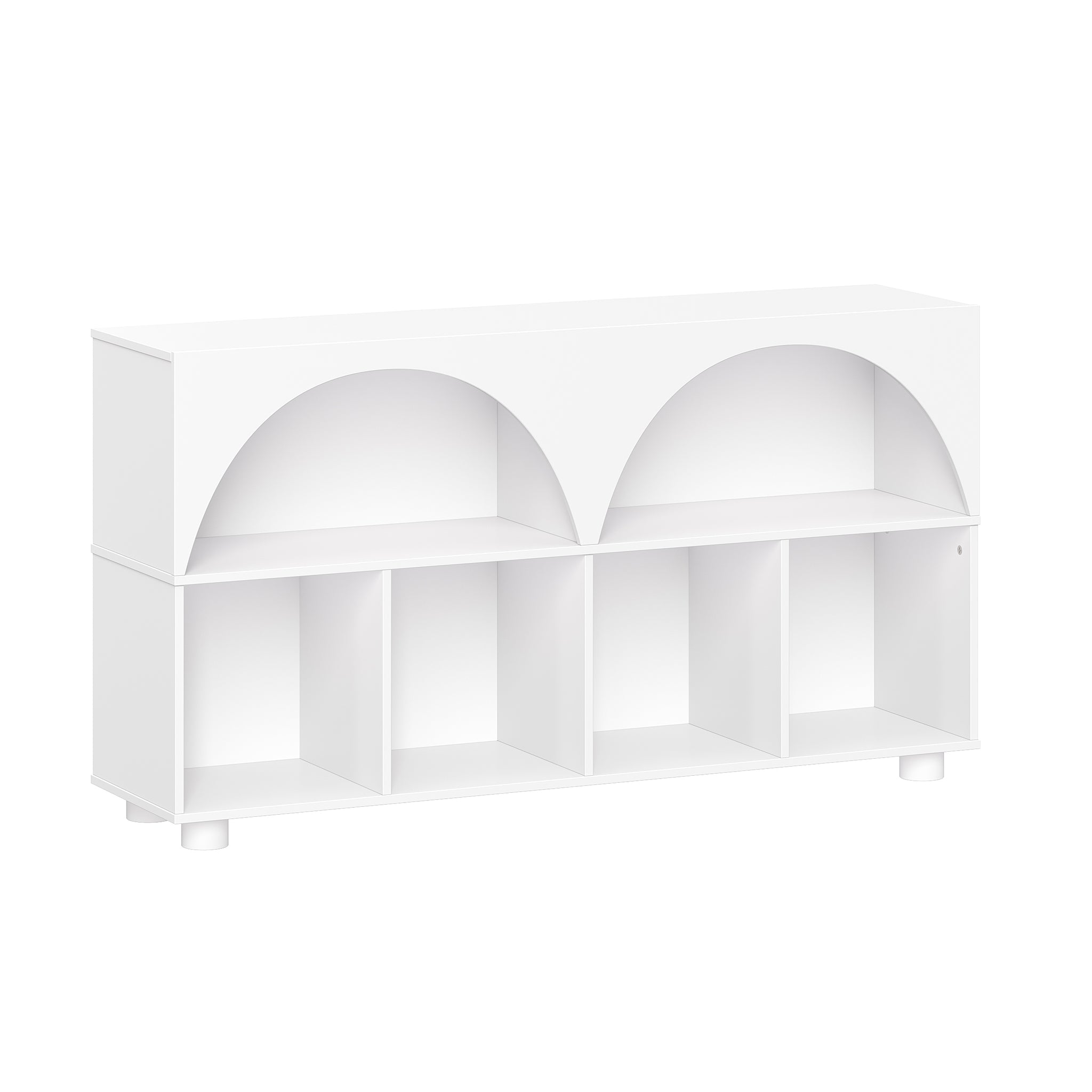 Kids Curve Appeal 46in 4 Cubby Bookcase – RiverRidge® Home