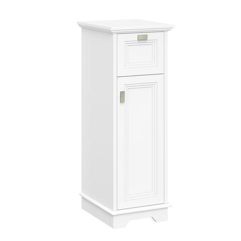 Entrway Slim Cabinet with Layered Door and Drawer