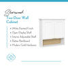 Shorewood Two-Door Wall Cabinet with Rattan Backboard