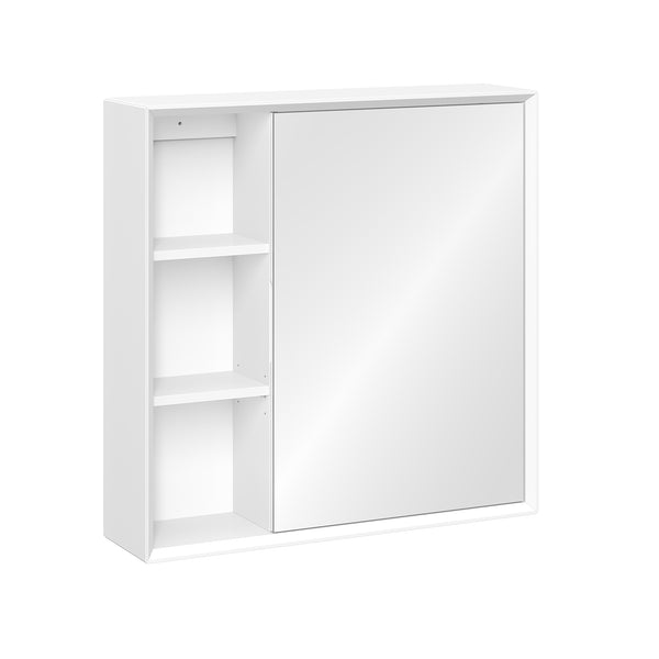 Wall Cabinet with Mirror and 3 Side Shelves