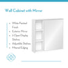 Wall Cabinet with Mirror and 3 Side Shelves