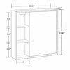 Wall Cabinet with Mirror and 3 Side Shelves