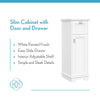 Entryway Slim Cabinet with Layered Door and Drawer