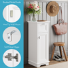 Entryway Slim Cabinet with Layered Door and Drawer