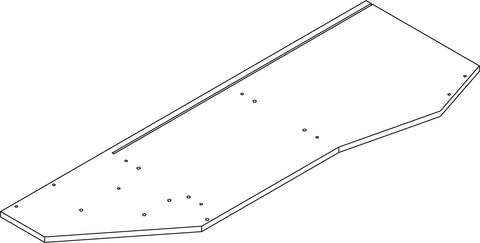 Kids Catch-All Multi-Cubby 35in Toy Organizer with Bookrack - Part 01 - Left Side Panel