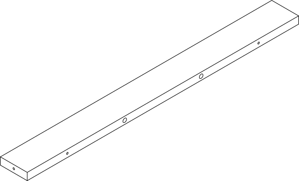 Kids 2-Tier Ladder Wall Shelf with Hooks - Part 03 - Rear Rail Board