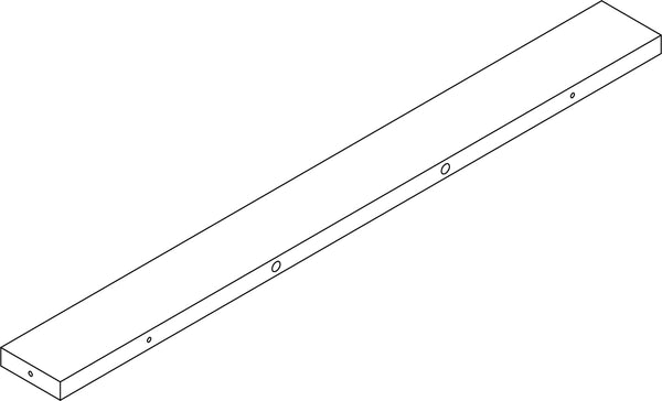 Kids 2-Tier Ladder Wall Shelf with Hooks - Part 03 - Rear Rail Board