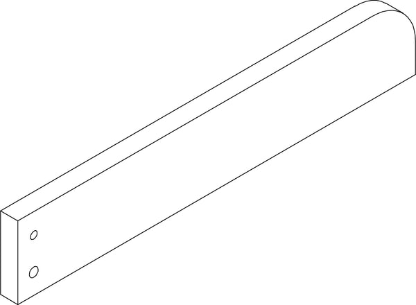 Kids 5 Cubby Storage Bench - Part 12 - Right Rail Board