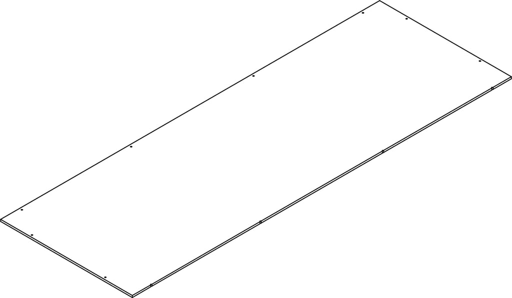 Kids Horizontal Bookcase with Cubbies - Part 12 - Lower Back Board
