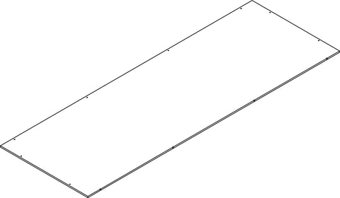 Kids Horizontal Bookcase with Cubbies - Part 12 - Lower Back Board