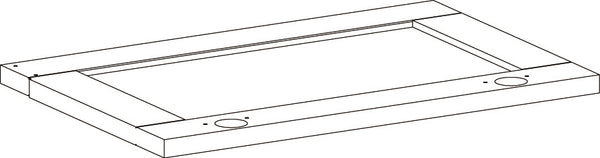 Two-Door Kitchen Wall Cabinet with Rattan Backboard - Part 11 - Left Door