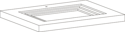 Geneva Slim Cabinet with Layered Door and Drawer - Part 12 - Drawer Front Board