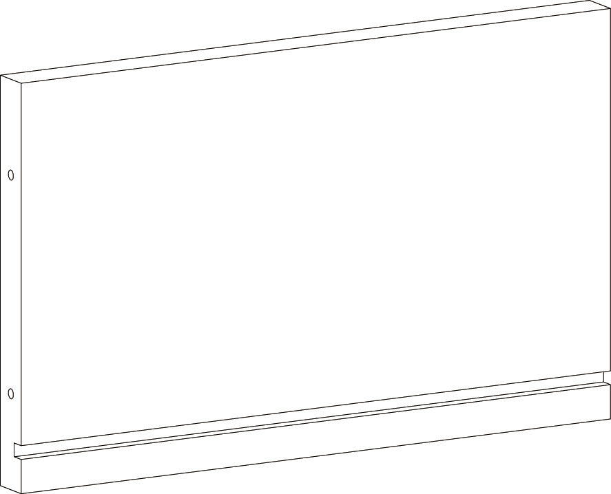 Geneva Slim Cabinet with Layered Door and Drawer - Part 15 - Drawer Back Board