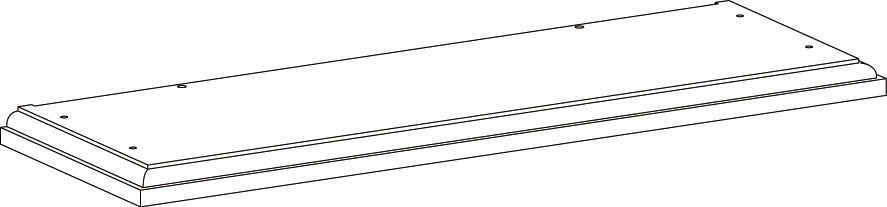 Two-Door Kitchen Wall Cabinet with Rattan Backboard - Part 01 - Top Board