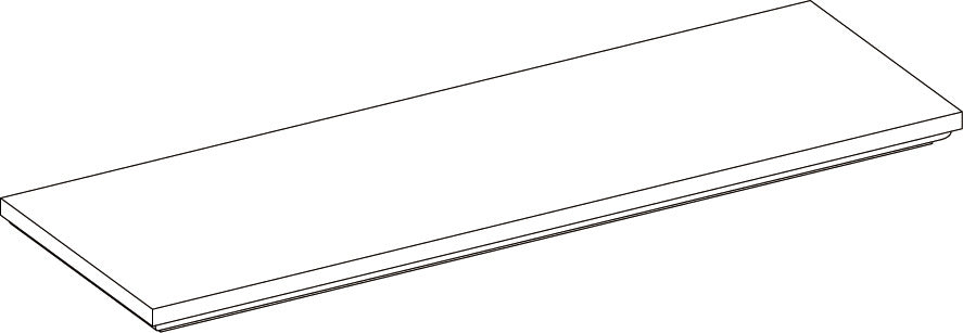 Geneva Two-Door Wall Cabinet with Layered Doors - Part 01 - Top Board