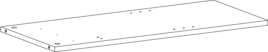 Geneva Slim Cabinet with Layered Door and Drawer - Part 02 - Left Side Panel