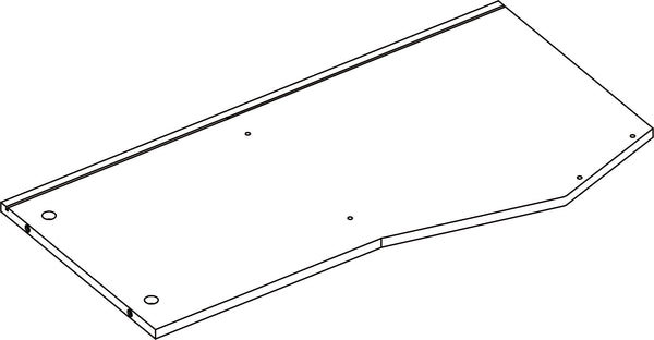 Kids Catch-All Multi-Cubby 35in Toy Organizer – Light Woodgrain - Part 02 - Left Side Panel