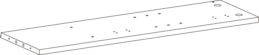 Two-Door Kitchen Wall Cabinet with Rattan Backboard - Part 03 - Right Side Panel