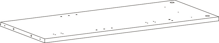 Entryway Slim Cabinet with Layered Door and Drawer - Part 03 - Right Side Panel