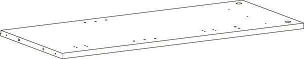 Geneva Slim Cabinet with Layered Door and Drawer - Part 03 - Right Side Panel
