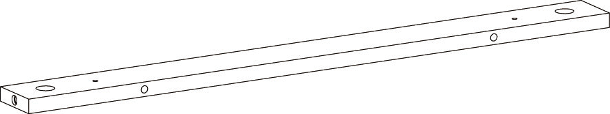 Two-Door Kitchen Wall Cabinet with Rattan Backboard - Part 04 - Rear Cross Bar