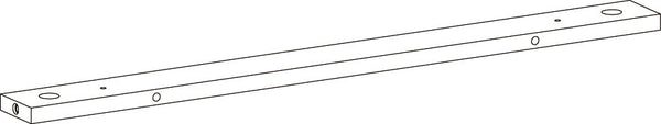 Two-Door Kitchen Wall Cabinet with Rattan Backboard - Part 04 - Rear Cross Bar