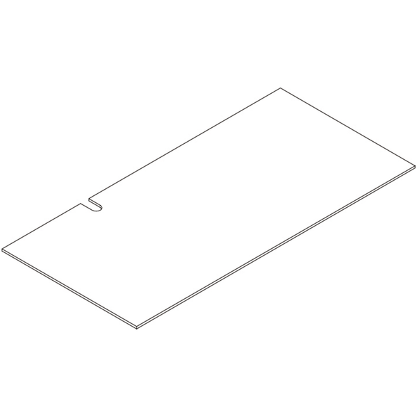 Kids Curve Appeal 46in 4 Cubby Bookcase - Part 5 - Upper Back Board