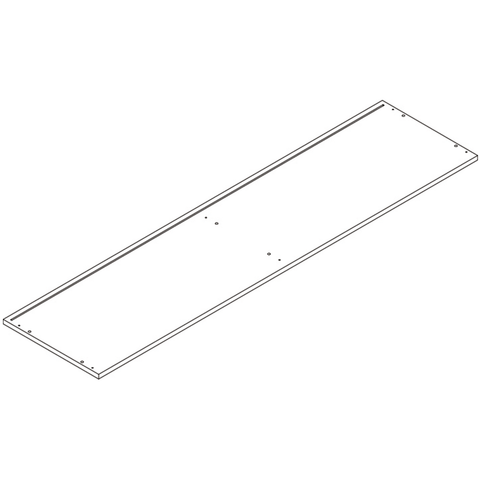 Kids Curve Appeal 46in 4 Cubby Bookcase - Part 6 - Middle Connection Board