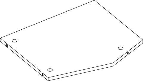 Kids Catch-All Multi-Cubby 35in Toy Organizer – Light Woodgrain - Part 06 - Lower Divider Board