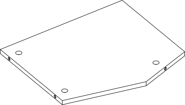 Kids Catch-All Multi-Cubby 35in Toy Organizer – Light Woodgrain - Part 06 - Lower Divider Board