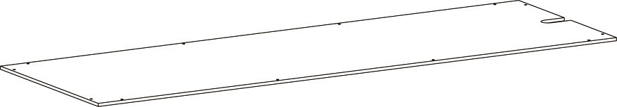 Entryway Slim Cabinet with Layered Door and Drawer - Part 07 - Back Board