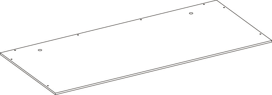 Geneva Two-Door Wall Cabinet with Layered Doors - Part 07 - Upper Back Board